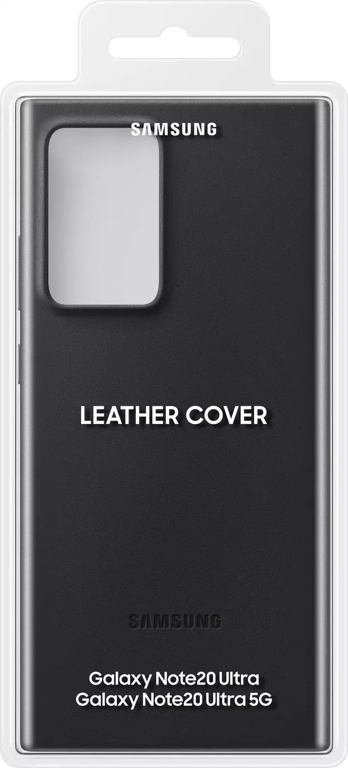 Чехол (клип-кейс) Samsung для Samsung Galaxy Note 20 Ultra Leather Cover  черный (EF-VN985LBEGRU) | НИКС Екатеринбург