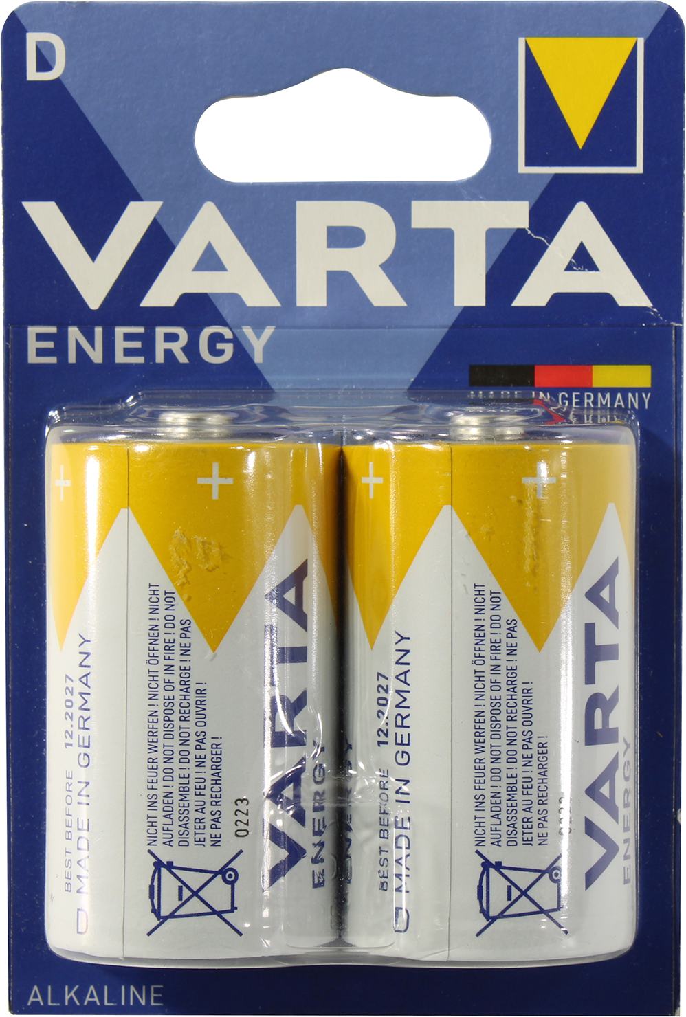 Элемент питания VARTA ENERGY 4120-2 SizeD, 1.5V, щелочной (alkaline)  | НИКС Екатеринбург