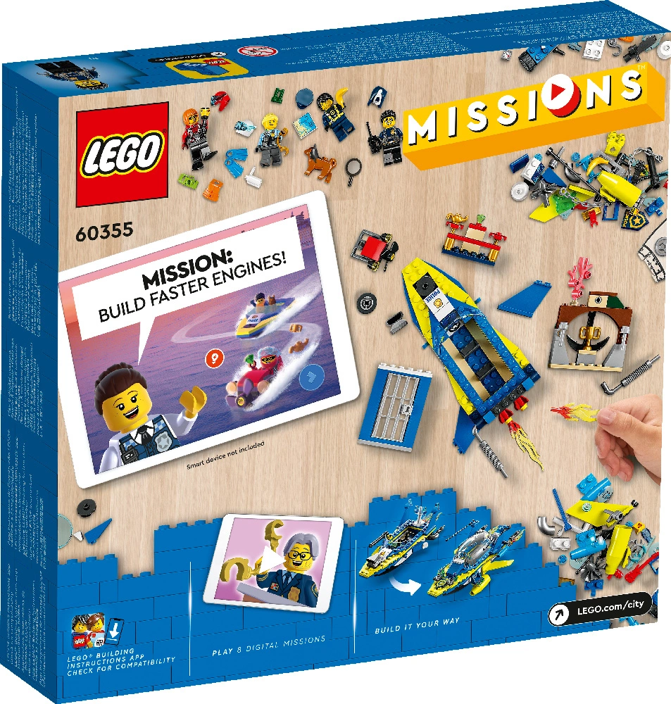 Конструктор Lego City Missions Water Police Detective Missions (элем.:278)  пластик (6+) (60355) | НИКС Екатеринбург