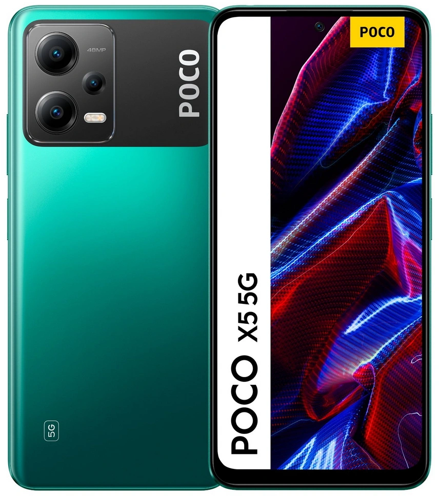 Смартфон Xiaomi POCO X5 5G, 6+128 GB, Green (MZB0D6NRU) 16,9 cm (6.67