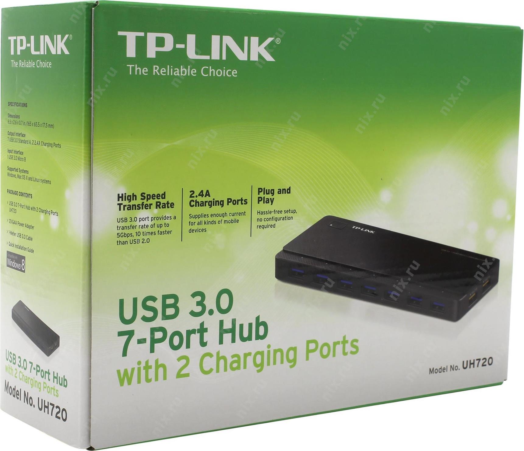 Tp link uh720. Разветвитель TP-link uh720 7-Port USB 3.0 + 2-Port 2.4a Hub + б.п. USB-разветвитель TP-link uh-720. Хаб TP-link uh720. TP-link uh720, разъемов: 7.