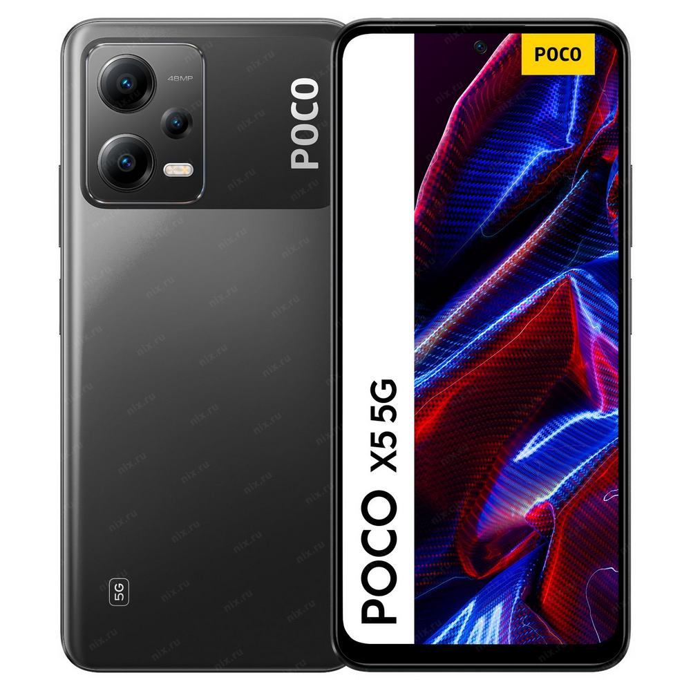 Смартфон POCO X5 5G 6/128Gb Black (2.2GHz, 6Gb, 6.67