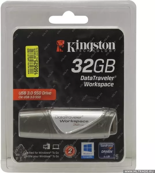 Накопитель Kingston DataTraveler Workspace <DTWS/32GB> USB3