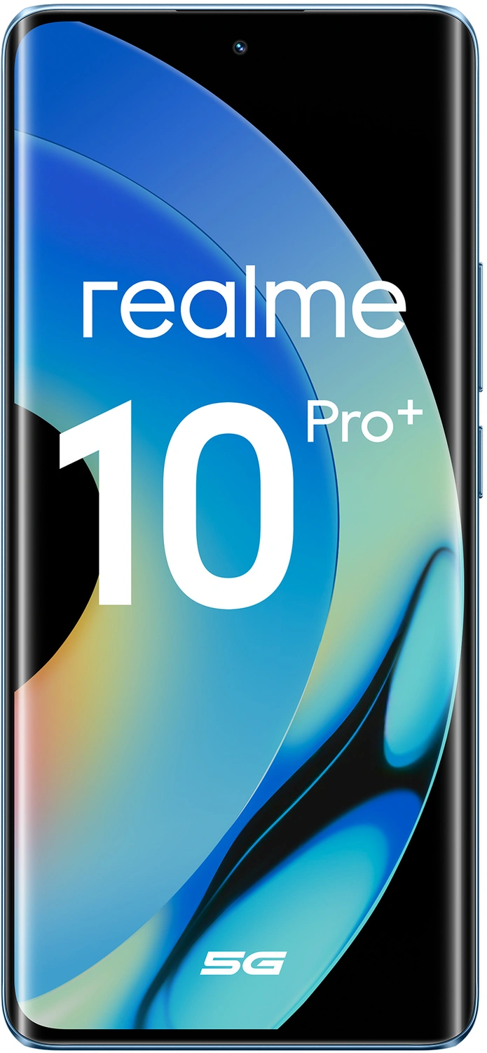 Смартфон Realme RMX3686 10 Pro+ 5G 128Gb 8Gb голубой моноблок 3G 4G 2Sim  6.7