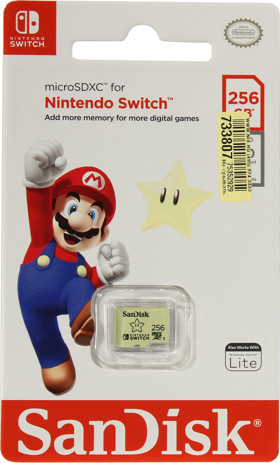 Карта памяти SanDisk Nintendo Switch <SDSQXAO-256G-GN3ZN> microSDXC Memory  Card 256Gb | НИКС Екатеринбург