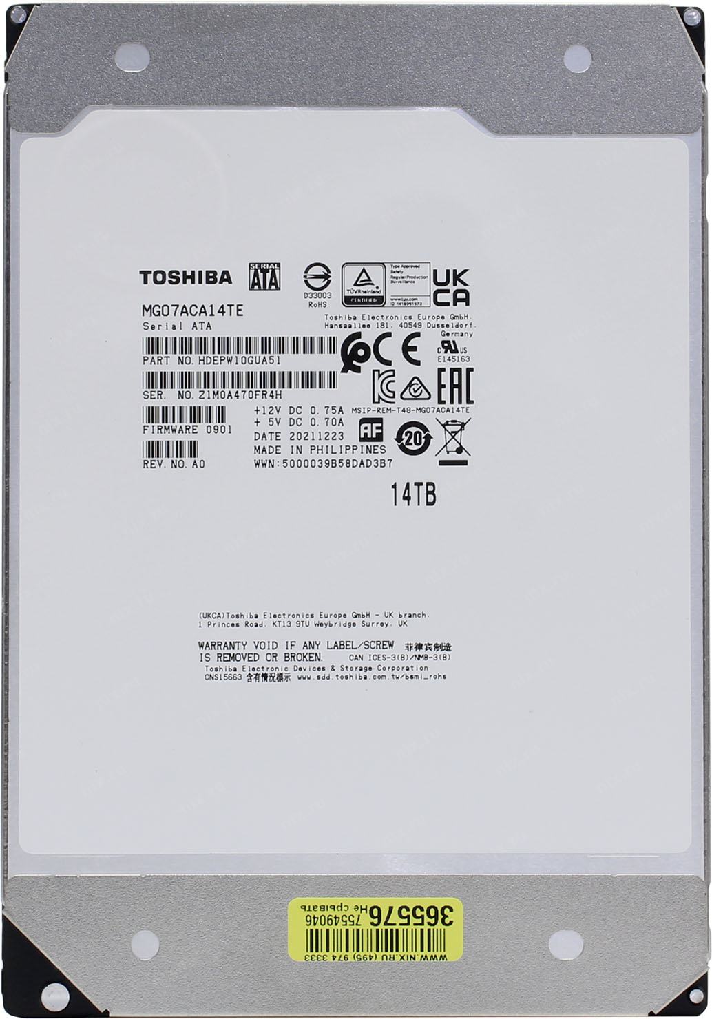 Жесткий диск Toshiba Enterprise MG07ACA14TE 3.5