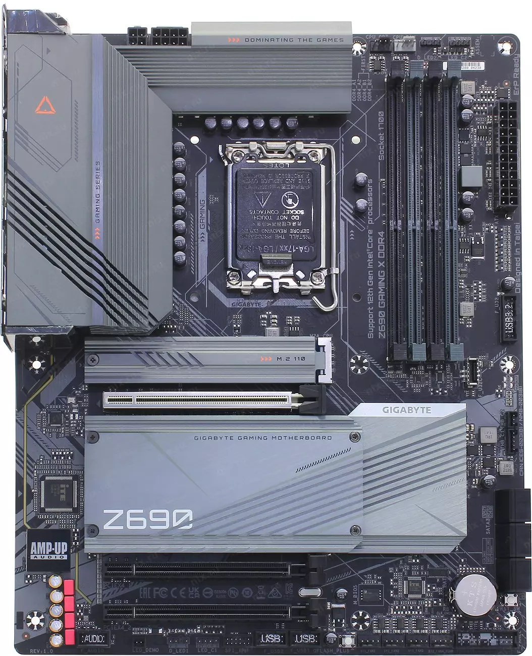 Материнская плата Z690 GAMING X DDR4, Socket 1700, Intel®Z690, 4xDDR4-3200,  HDMI+DP, 3xPCI-Ex16, 6xSATA3(RAID 0/1/5/10), 4xM.2, 8Ch Audio, 2,5GbLan,  (4+4)xUSB2.0, (5+2)xUSB3.2, (1+1)xUSB3.2 Type-C™, ATX, RTL (8) (827632)  Gigabyte | НИКС Екатеринбург