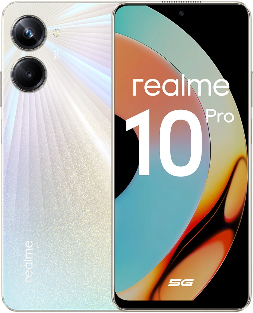 Смартфон Realme RMX3661 10 Pro 5G 128Gb 8Gb золотой моноблок 3G 4G 2Sim  6.72