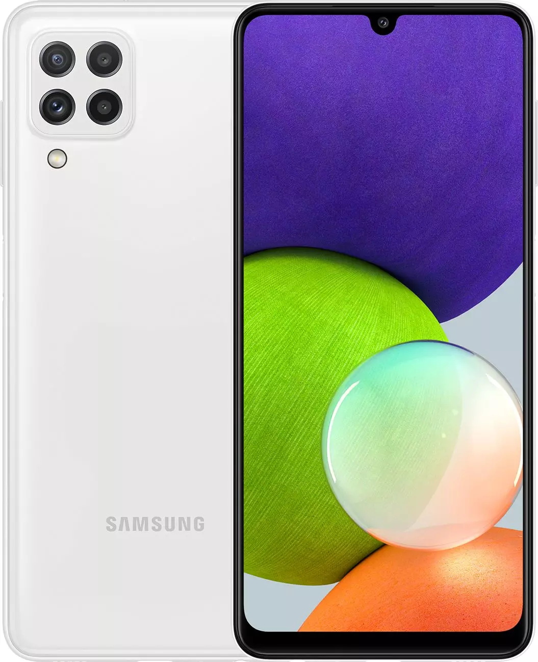 Смартфон Samsung SM-A225F Galaxy A22 64Gb 4Gb белый моноблок 3G 4G 2Sim  6.4