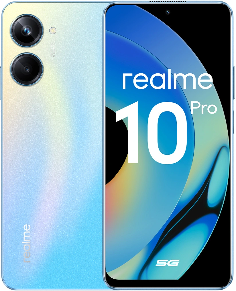 Смартфон Realme RMX3661 10 Pro 5G 128Gb 8Gb голубой моноблок 3G 4G 2Sim  6.72